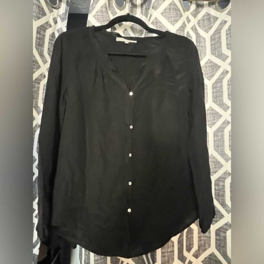 Daniel Rainn Black Silk Button Down